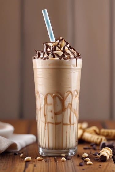 Indulge in a Peanut Butter Chocolate Milkshake Bliss