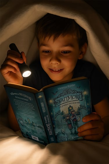 Junge liest Nightmore