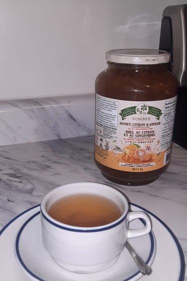 vonbee yuja tea honey ginger citron cozy at home