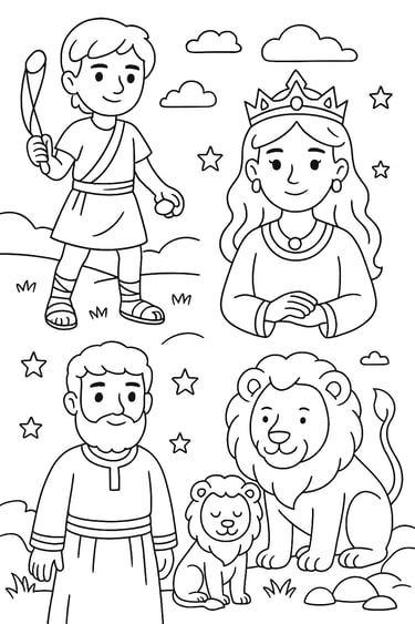 bible heroes coloring page