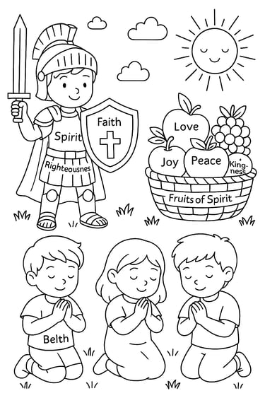 christian life coloring page