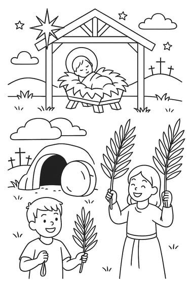 bible seasons and holidays coloring page