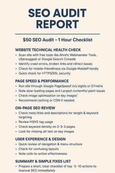 seo eudit checklist