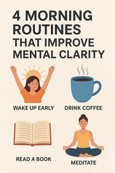 Morning routine infographic for better mental clarity