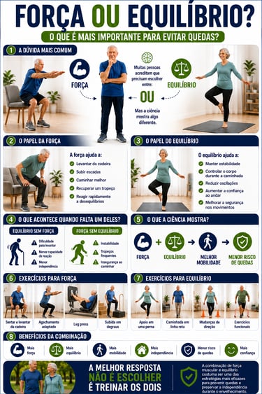 força ou equilibrio o que mais evita quedas