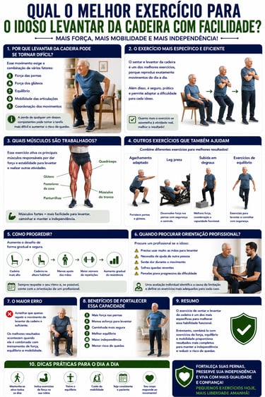 Qual o melhor exercício para o idoso levantar da cadeira com facilidade?
