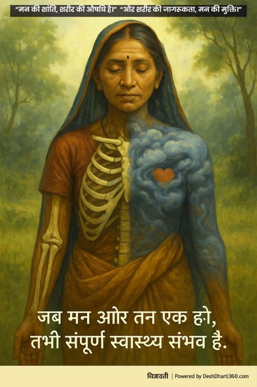 “मन की शांति, शरीर की औषधि है।”  “और शरीर की जागरूकता, मन की मुक्ति।”