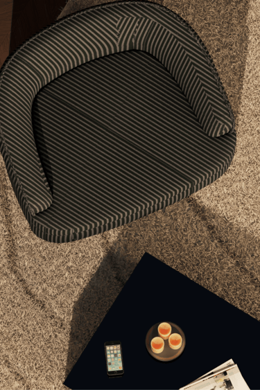 Luxury living room seating detail Dubai