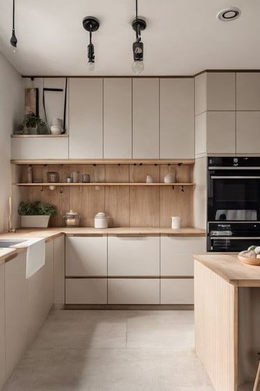 Tezgâh üstü aydınlatmalı mutfak tasarımı uygulaması