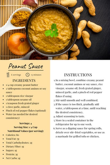 a recipe for peanut butter peanut butter soup