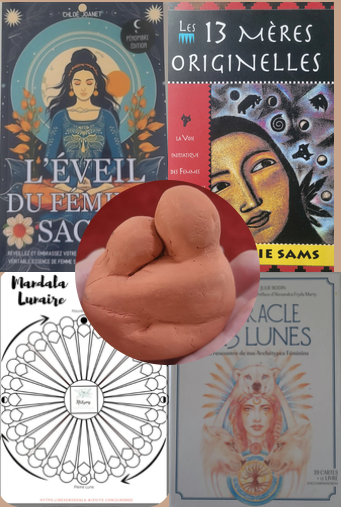 livres féminin sacré poterie 13 lunes 13 mères mandala lunaire les chemin de la chouette 44