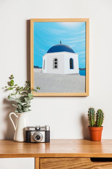 Maquette de l'illustration sur mesure, Oia, Santorini