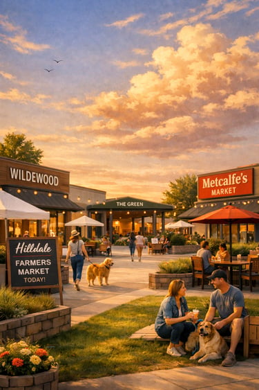 AI generated image of an outdoor mall