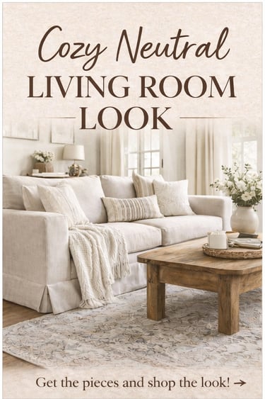 cozy neutral farmhouse living room decor ideas