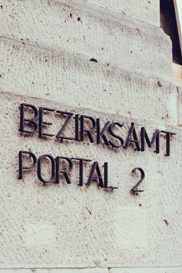 Charlottenburg civil registry sign outside the door.