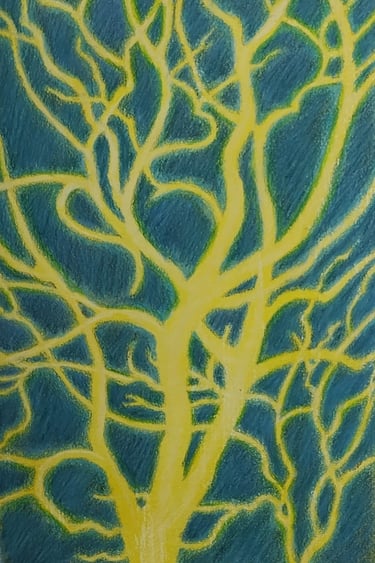 This drawing relates to the previous one and is an imagining of its afterimage 