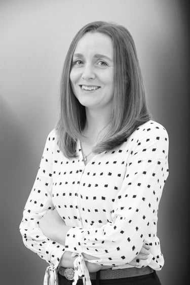 Black and white headshot Stephanie May 