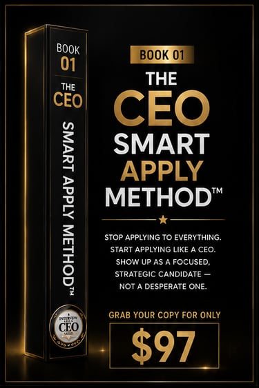Book 01: The CEO Smart Apply Method for career advancement and strategic job hunting.