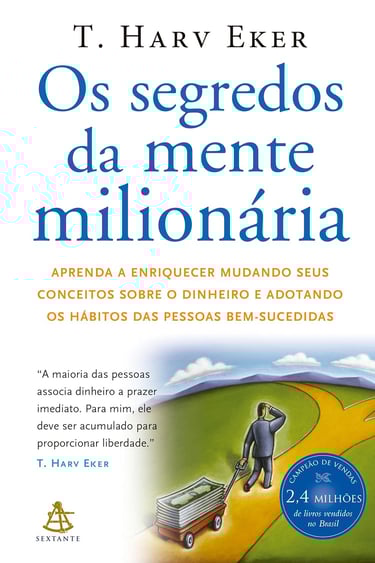 Capa do livro Os Segredos da Mente Milionária, de T. Harv Eker.