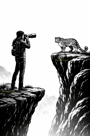 Snow leopard viewing angle at Kibber Wildlife Sanctuary