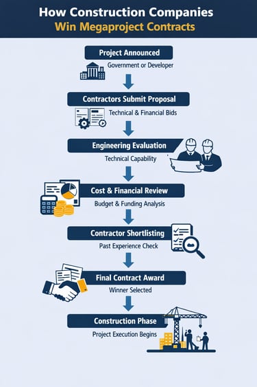 how construction companies win megaproject contracts