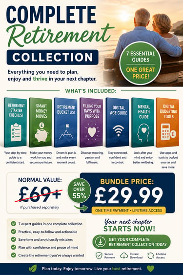 An AI generated image of an advert for the complete retirement collection