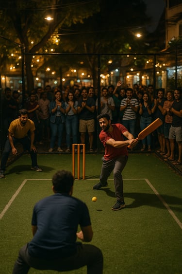 hello I am playing cricket