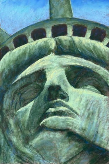 Tableau au pastel sec - La Liberté