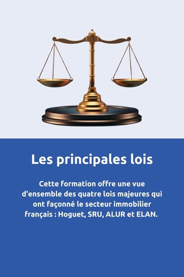 Formation principales lois dans l'immobilier