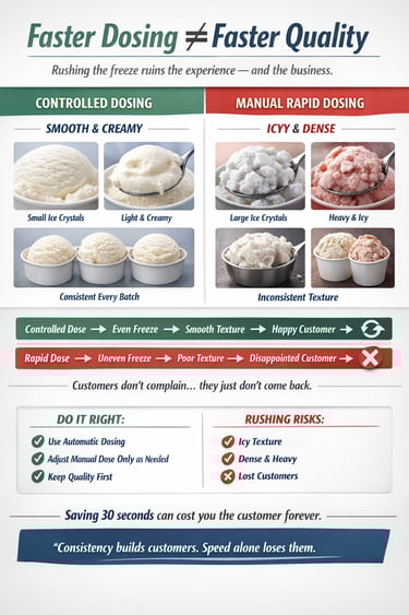 Nitrogen ice cream dosing