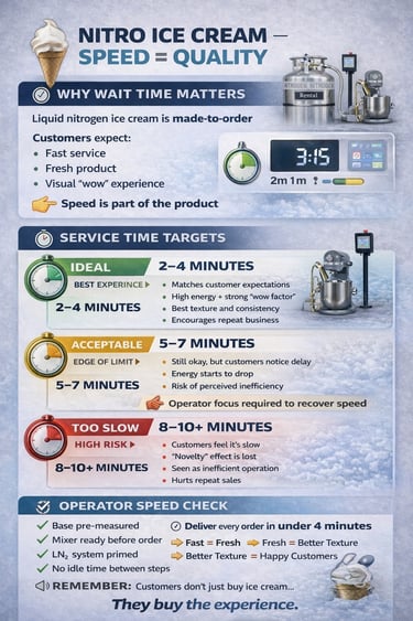 Nitro ice cream wait time