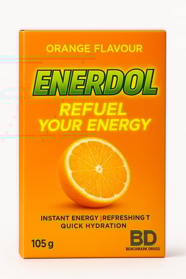 alt="Enerdol energy and nutrition powder for daily stamina by Benchmark Drugs"