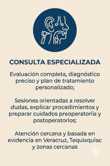 Descripción de servicios de la consulta especializada de otorrinolaringología