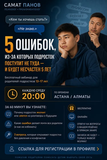 ошибки при выборе профессии | Самат Панов