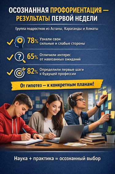 Осознанная профориентация подростков — метрики уверенности второго урока тренинга Самата Панова