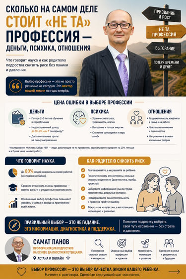 цена ошибки в выборе профессии подростка