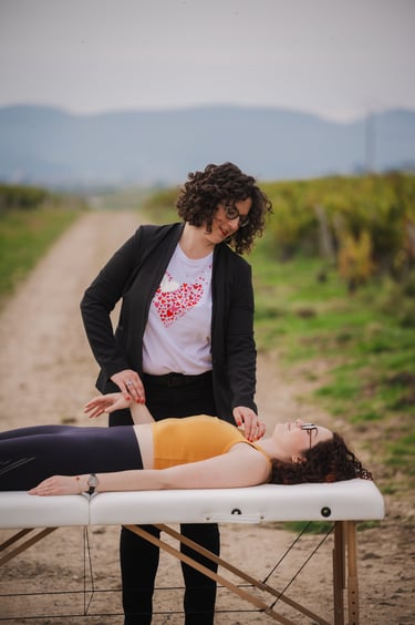 lucile kinesiologue dans le beaujolais en seance