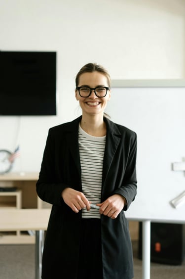 Woman standing smiling