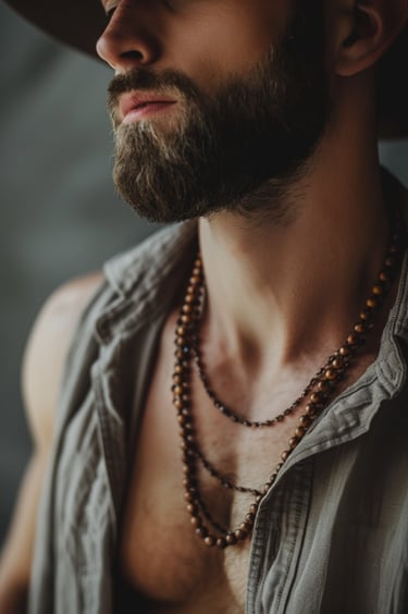 Multi-threaded Gemstone Beaded Crystal Necklace for Boyfriend