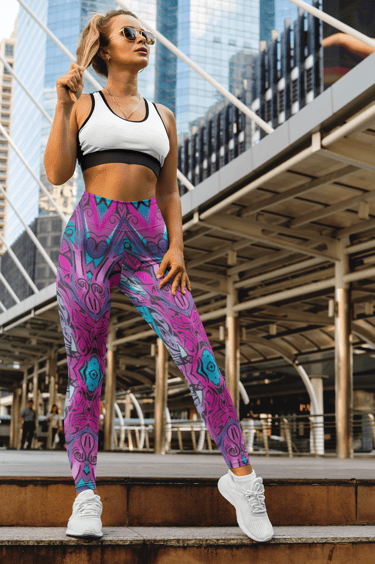 a woman in a sports bra top and leggings