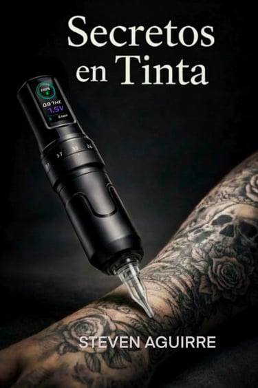 Portada del libro de tatuajes Secretos en Tinta, guía profesional sobre técnica y errores comunes de