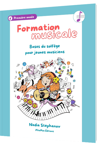 a book with a picture of a girl playing guitar