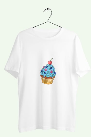 t-shirt personnalisé, style bd, couleur, muffin