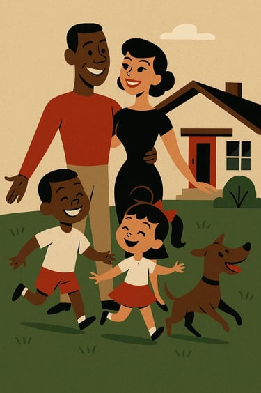 Famille satisfaite du service de ramassage La Vie Sans Crotte