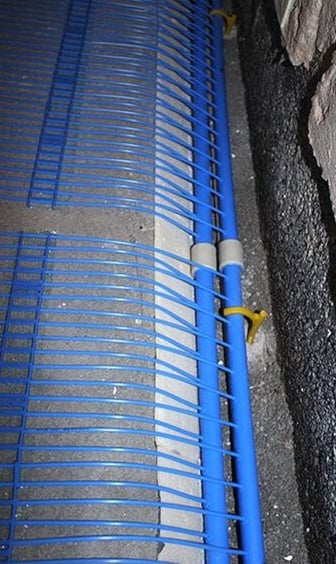Mat distributor pipes are placed in slots