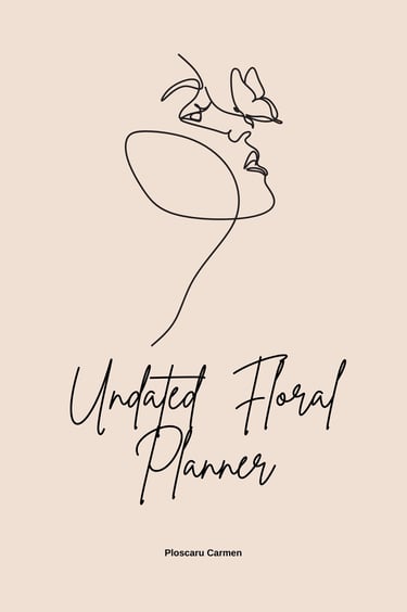 undated floral beige planner , eternalsoulwriter.com