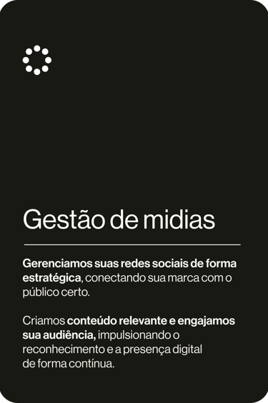 Descrição do serviço de gestão de midias