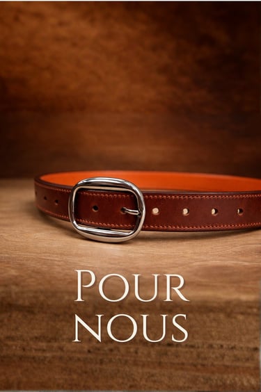 ceinture en cuir Genève suisse artisan cousu main