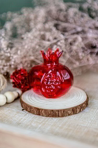 Red Pomegranate Vase