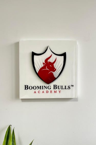 a picture of a business sign for a bull